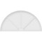 Ekena Millwork Half Round 3 Spoke Architectural Grade PVC Pediment, 68"W x 34"H x 2"P PEDPS068X340HRO03 - alternate 6